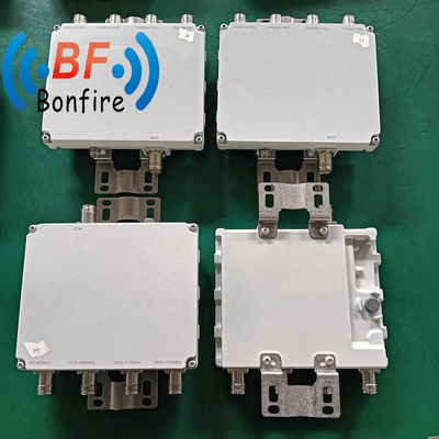 4.3-10f DIN-F Interface RF Quadplexer Multiplexer for 698-960/1710-1880/1920-2170/2600-3800MHz