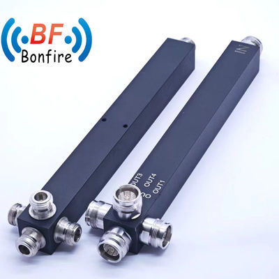 Outdoor IP65 Power Splitter 617-4000MHz 4 Way Wilkinson Power Divider N Female Type