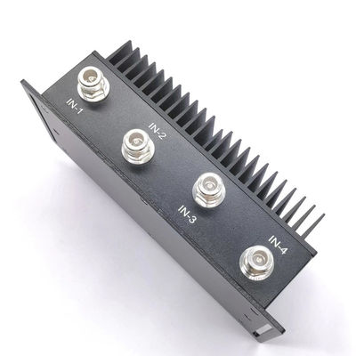 698-3800MHz Low Insertion Loss 4 in 1 out Hybrid Coupler NF RF Hybrid Combiner Black