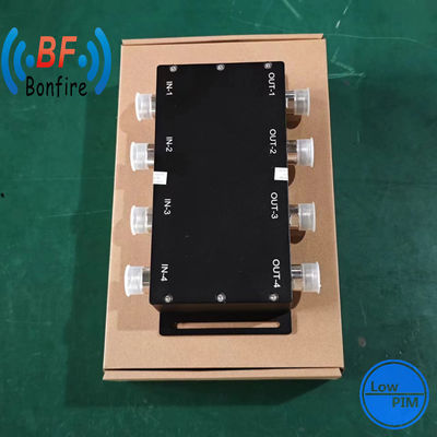 698-3800MHz UHF 3dB 4 in 4 out Matrix Hybrid Coupler for 4.3-10-F/DIN-F/N-F Interface