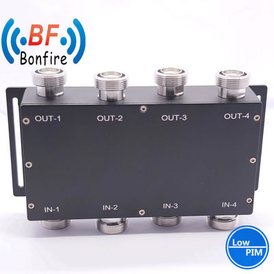 698-3800MHz UHF 3dB 4 in 4 out Matrix Hybrid Coupler for 4.3-10-F/DIN-F/N-F Interface