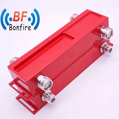 698-3800MHz 3dB Red Color Hybrid Coupler 4.3-10 Female 2 in 2 out Combiner IP65 -160dbc
