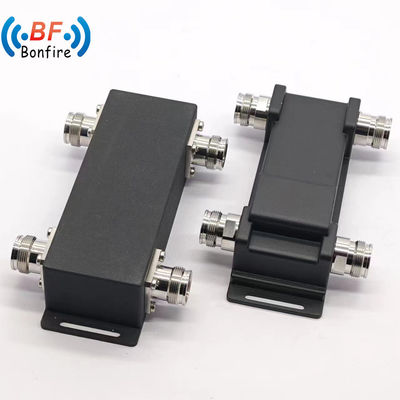 Low Pim 698-4000MHz 300W RF 2X2 Out Hybrid Combiner with 4.3-10-F Connector in Black