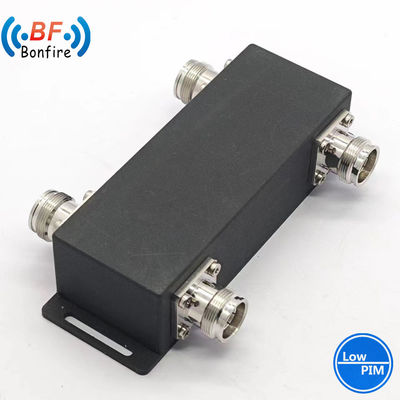 Black 4.3/10-Female RF Hybrid Combiner 698-3800MHz 2X2 3dB Hybrid Coupler for Ibs/Das