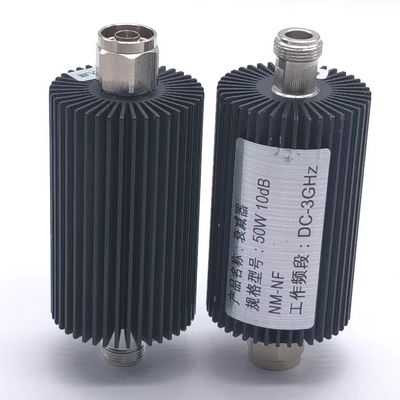 50W Coaxial Attenuator RF Attenuator DC-3800MHz Grey for Project Delivery Capability