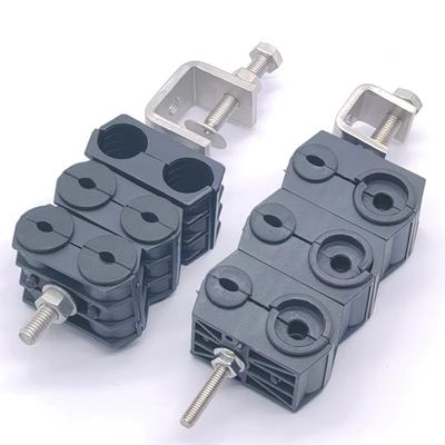 KXK-2201- Double Hole Double Cable Clamp for Stainless Steel Power Cable at Cell Tower