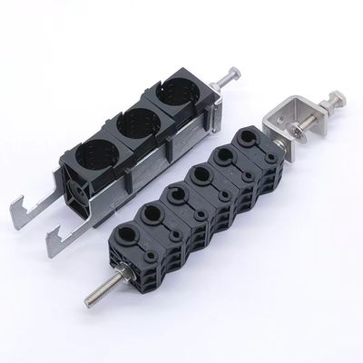 KXK-2201- Double Hole Double Cable Clamp for Stainless Steel Power Cable at Cell Tower