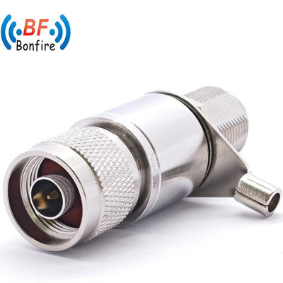 Customized Red N Female Coax Cable Connector Surge Arrester for 698-3800MHz Frequency