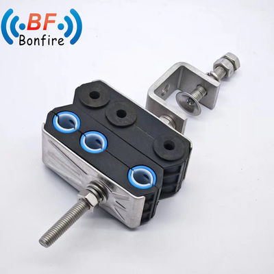 4 Ways Coaxial Cable 1/2&quot; Flex Fiber Optic Feeder Clamp 5-7mm 19-25mm Data Table Below