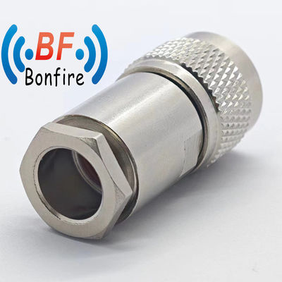 DC-11GHz N Male Straight Clamp LMR 400 Captive Type RF Connector Waterproof Rate IP 67
