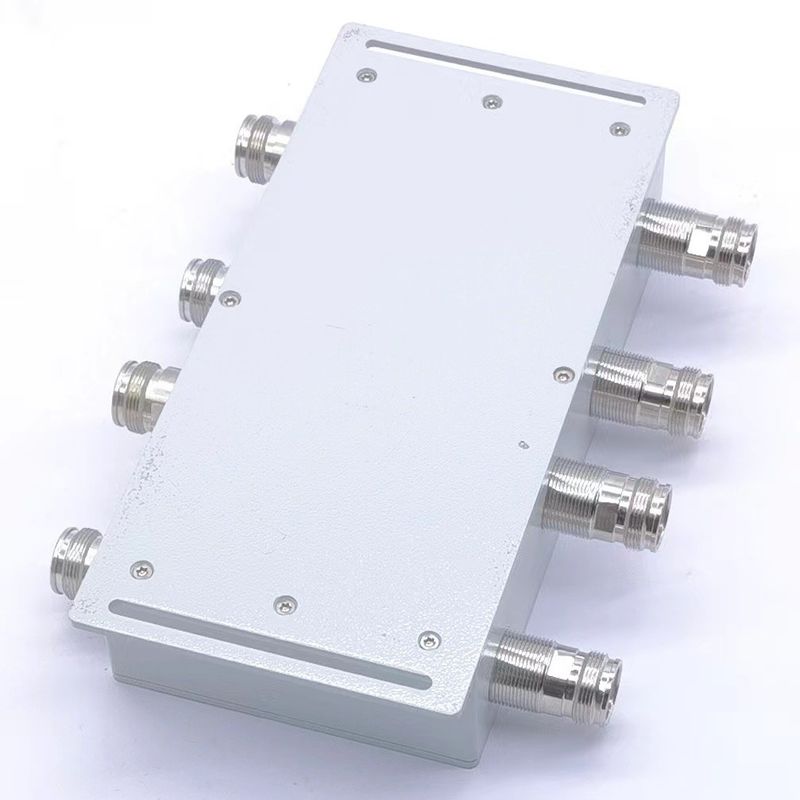 4 in 4 out Hybrid Combiner Hybrid Coupler 698-3800MHz 4.3-10-F Grey/Red/Black/Customized