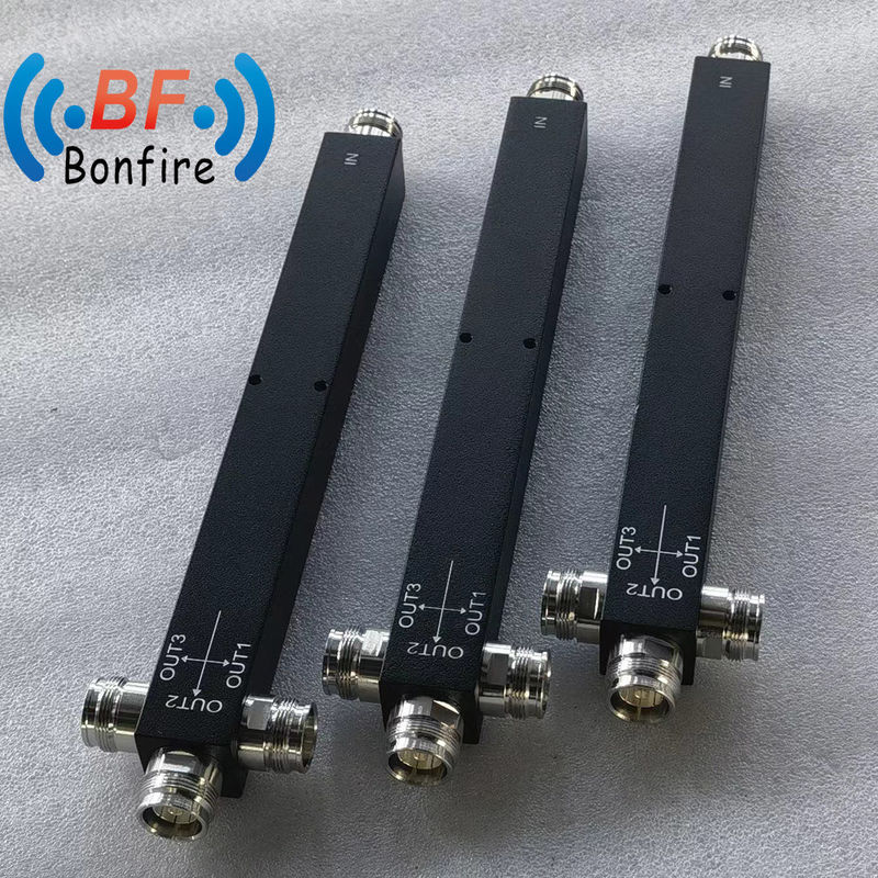 RF 2 Way Power Splitter 100W 350-3800MHz DIN-F/4.3-10-F/DIN-F Interface for Base Station