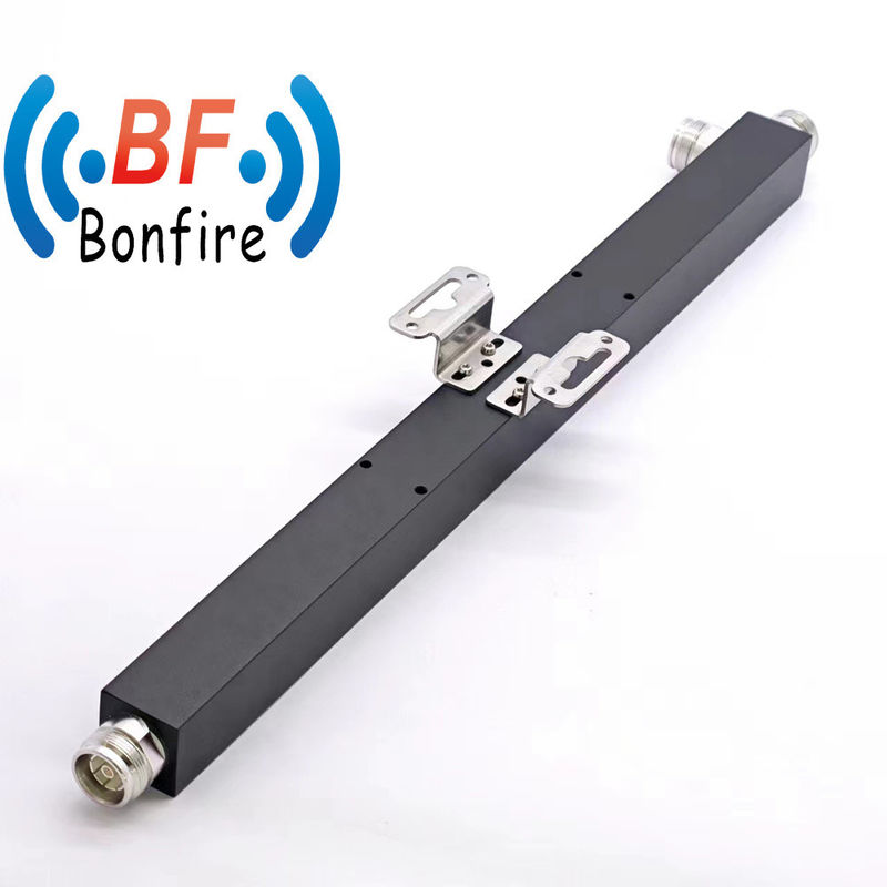 Black Microwave Power Splitter 0.5-6GHz 2 Way RF Power Divider with DIN-F Connector