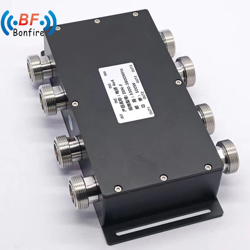 500W 4*4 6dB Hybrid Coupler Hybrid Combiner 4 in 4 out N 4.3-10 DIN Connector with 1