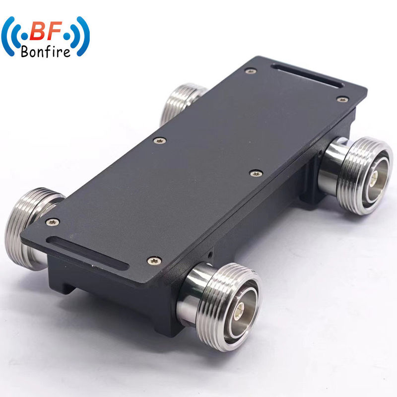Low Pim 698-4000MHz 300W RF 2X2 Out Hybrid Combiner with 4.3-10-F Connector in Black