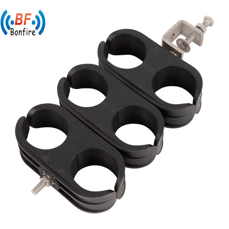 KXK-2201- Double Hole Double Cable Clamp for Stainless Steel Power Cable at Cell Tower