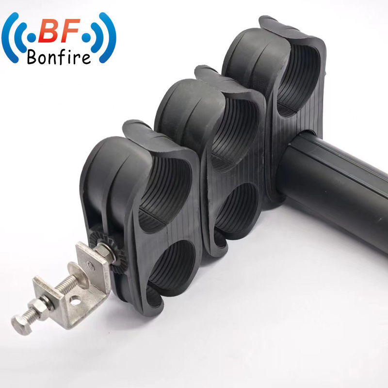 Customized 5-7mm 13-14mm Three Holes Hook Type Feeder Clamps Self Locking Cable Clamp