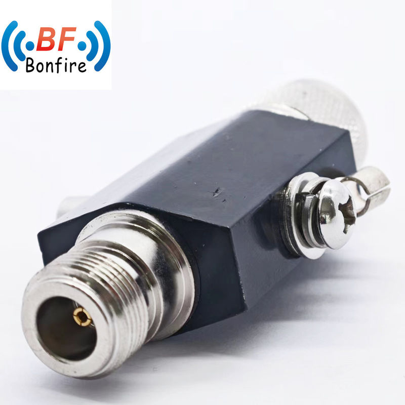 Grey RF Coaxial 3G N Male to RP-SMA Plug Connector N to RP-SMA Cable Lightning Arrester Surge Protector Arrestor