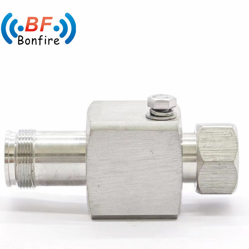 Customized Grey RF 698-3800MHz Surge Arrester N SMA Coaxial Connector Lightning Protector