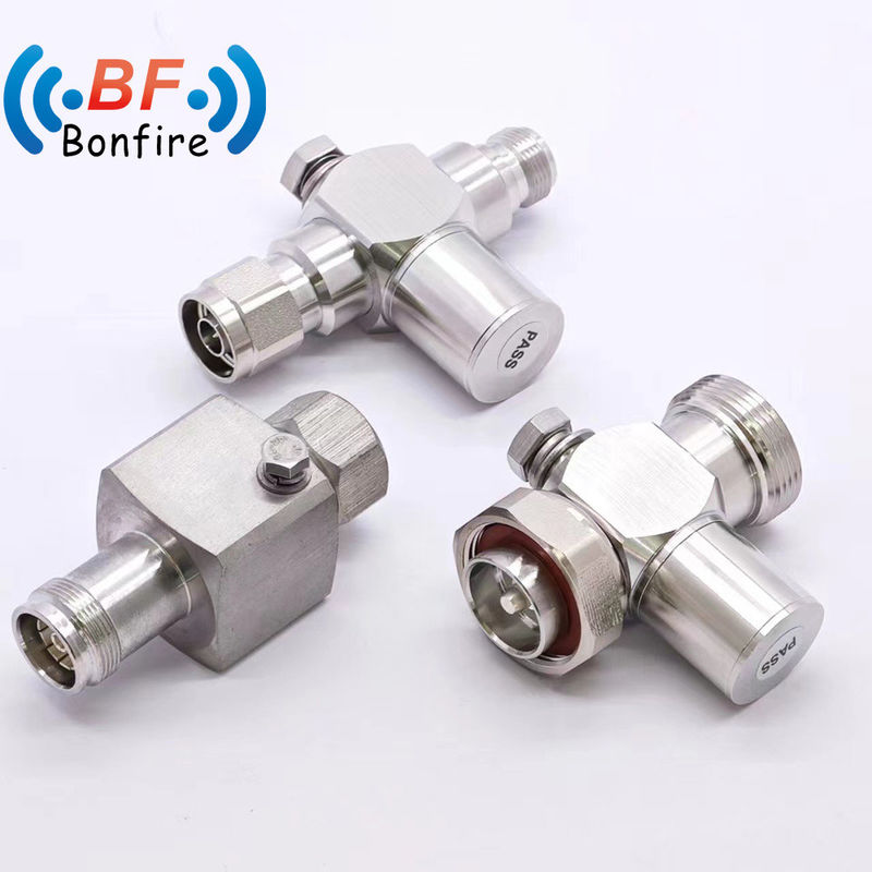 698-3800mhn Male Female Lightning Arrester N Plug to N Female Bulkhead Coaxial Lightning Surge Protector 6g Gas Tube Discharge Arrestor