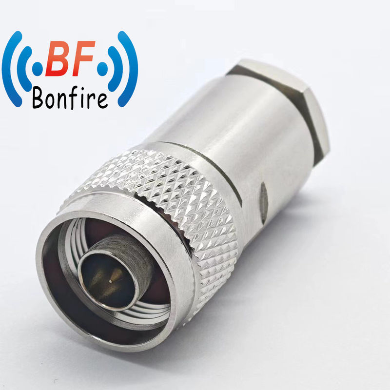 DC-11GHz N Male Straight Clamp LMR 400 Captive Type RF Connector Waterproof Rate IP 67