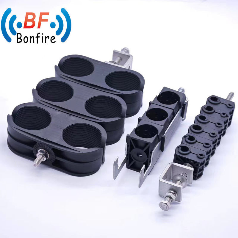 Plastic Triple Stacks Fiber Feeder Clamps Cable Clamp for OEM/ODM Production Needs